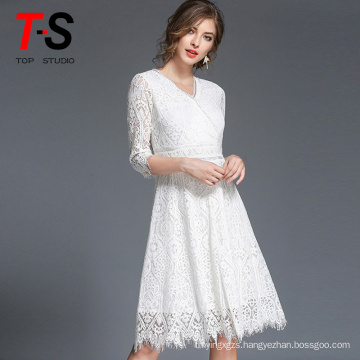 New arrival women dress lace dress V neck fashion dress